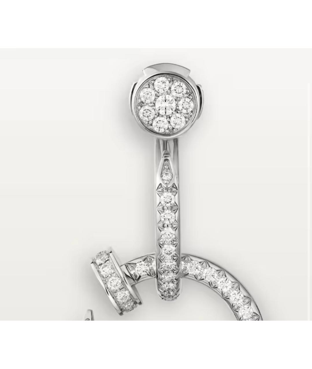 CARTIER Серебряные серьги из белого золота, фото 3
