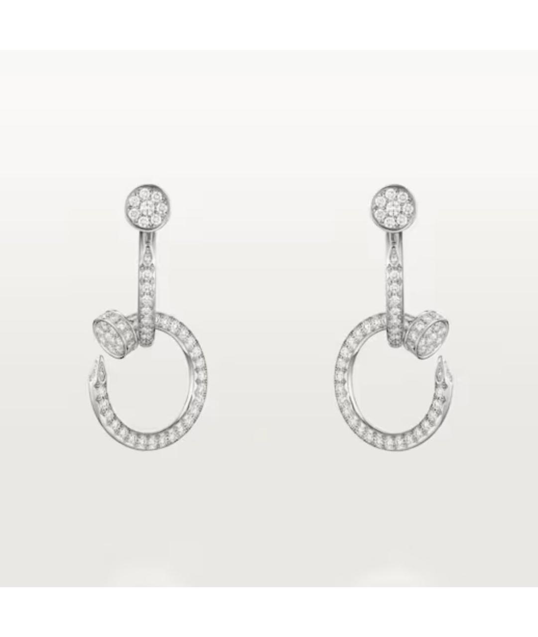 CARTIER Серебряные серьги из белого золота, фото 5