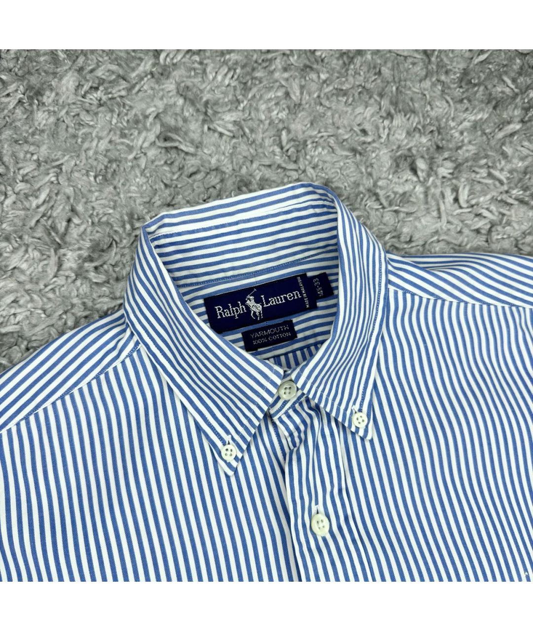 POLO RALPH LAUREN Синяя хлопковая кэжуал рубашка, фото 3