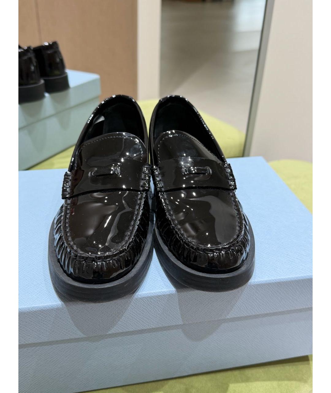 JIMMY CHOO Черные лоферы из лакированной кожи, фото 3