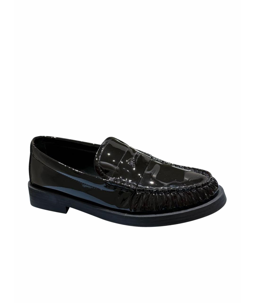 JIMMY CHOO Черные лоферы из лакированной кожи, фото 1