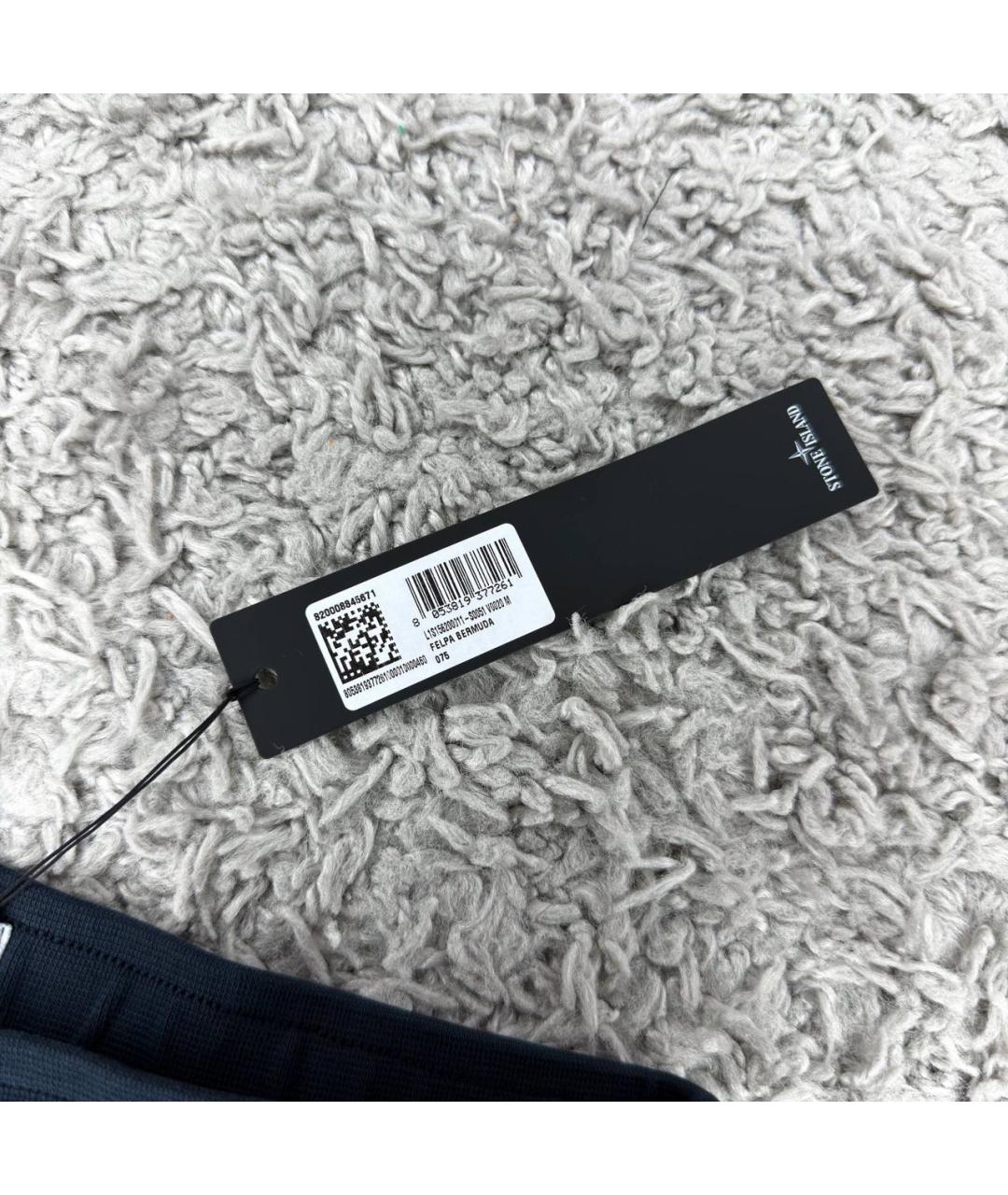 STONE ISLAND Темно-синие хлопковые шорты, фото 4