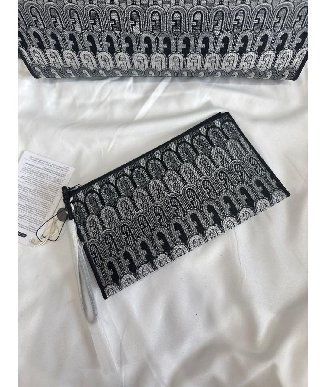 FURLA Серая жаккардовая сумка тоут, фото 3
