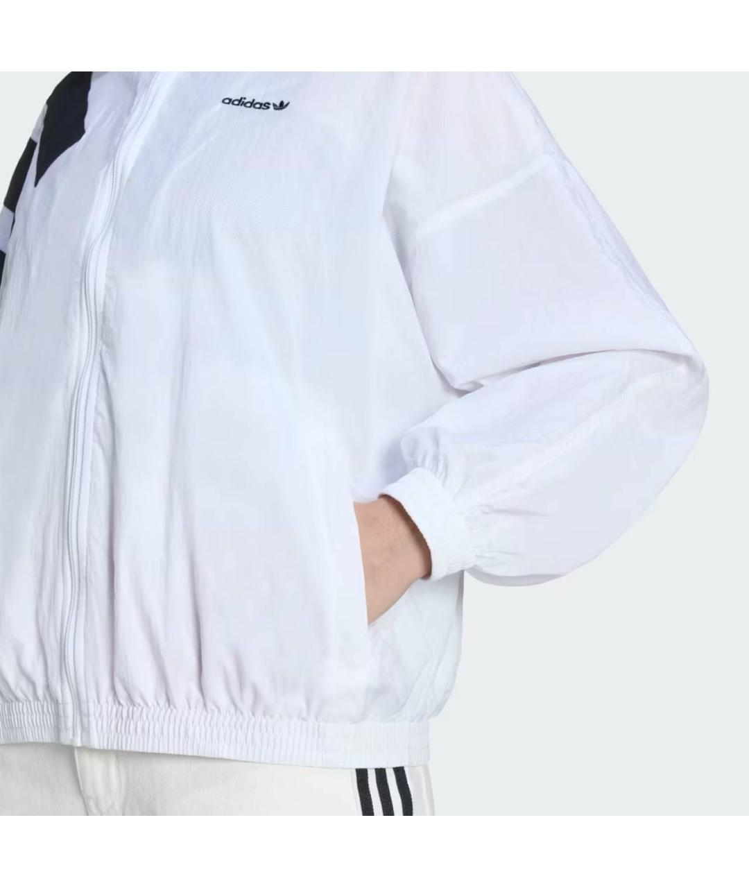 ADIDAS Белая полиэстеровая куртка, фото 2