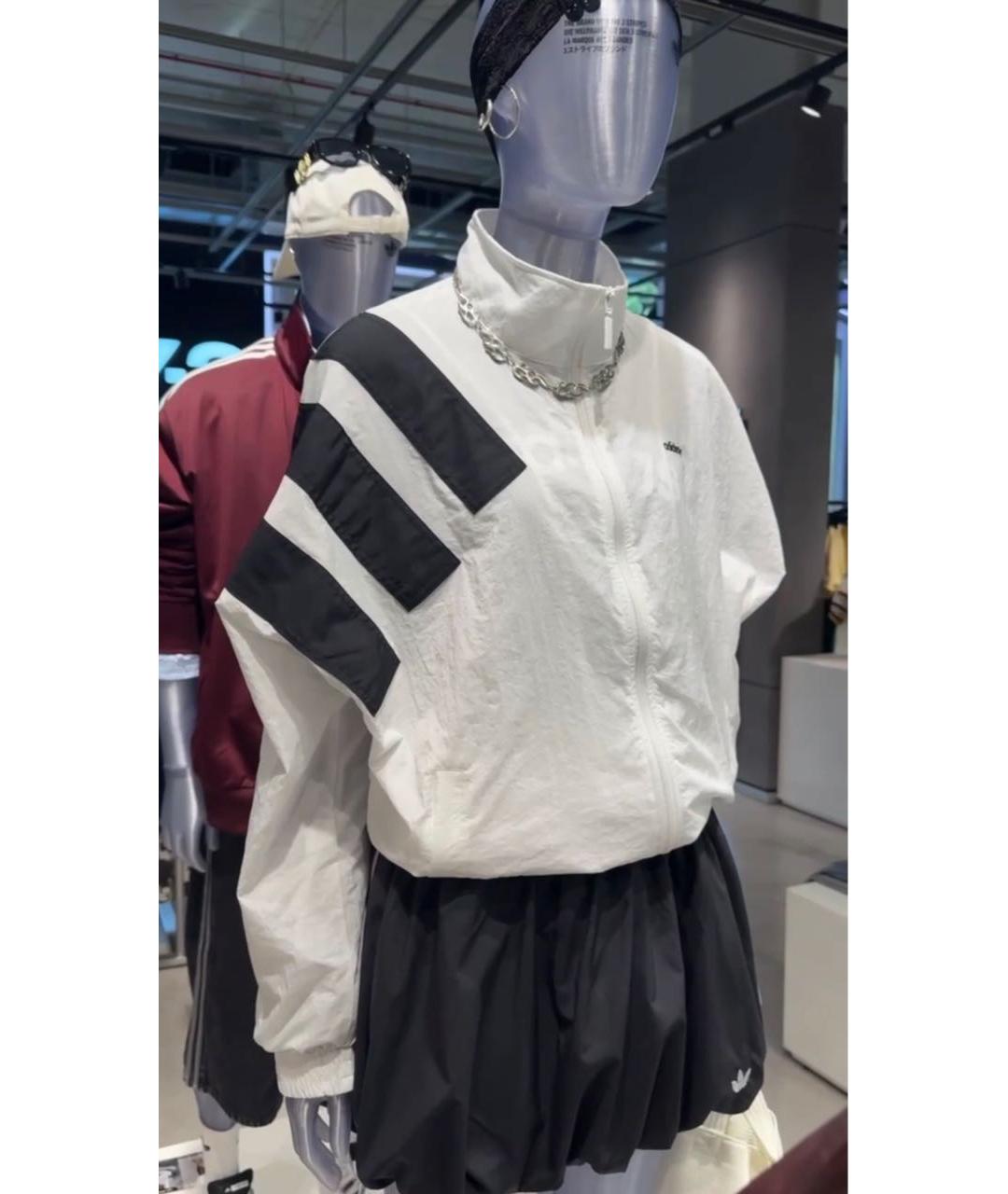 ADIDAS Белая полиэстеровая куртка, фото 5