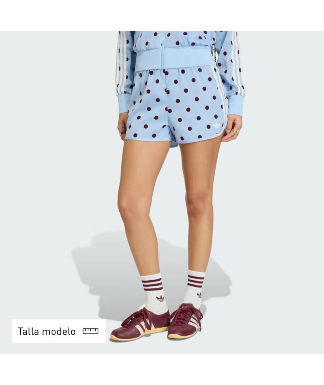 ADIDAS Голубые полиэстеровые шорты, фото 2