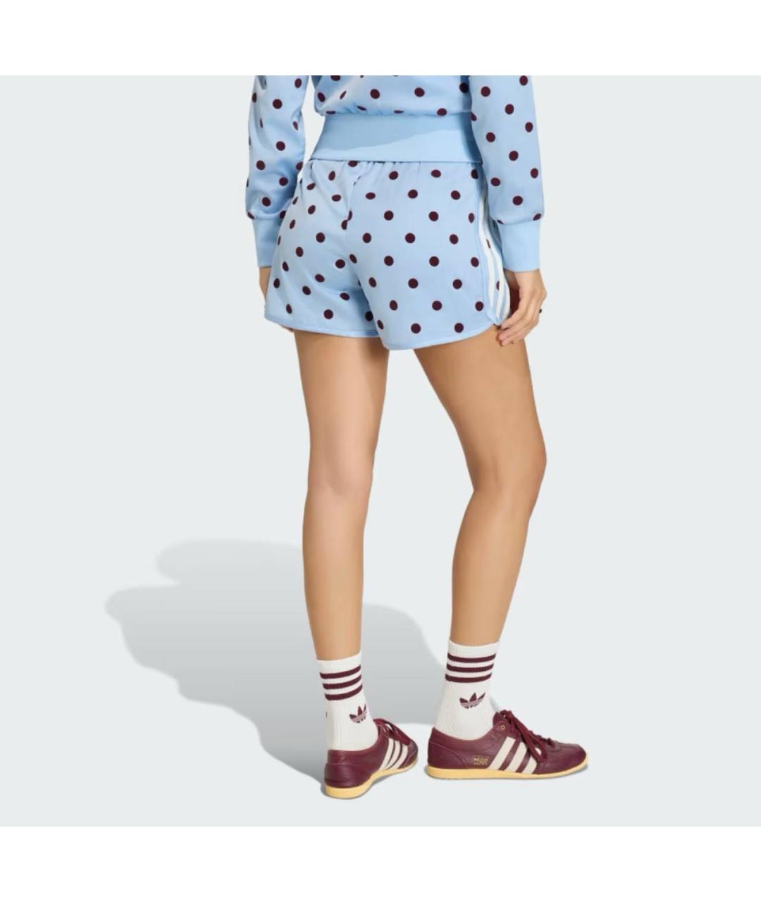ADIDAS Голубые полиэстеровые шорты, фото 3