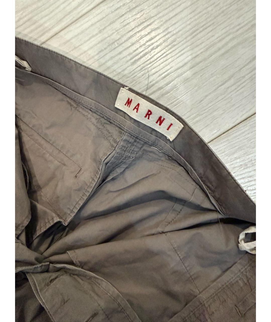 MARNI Серые брюки узкие, фото 3