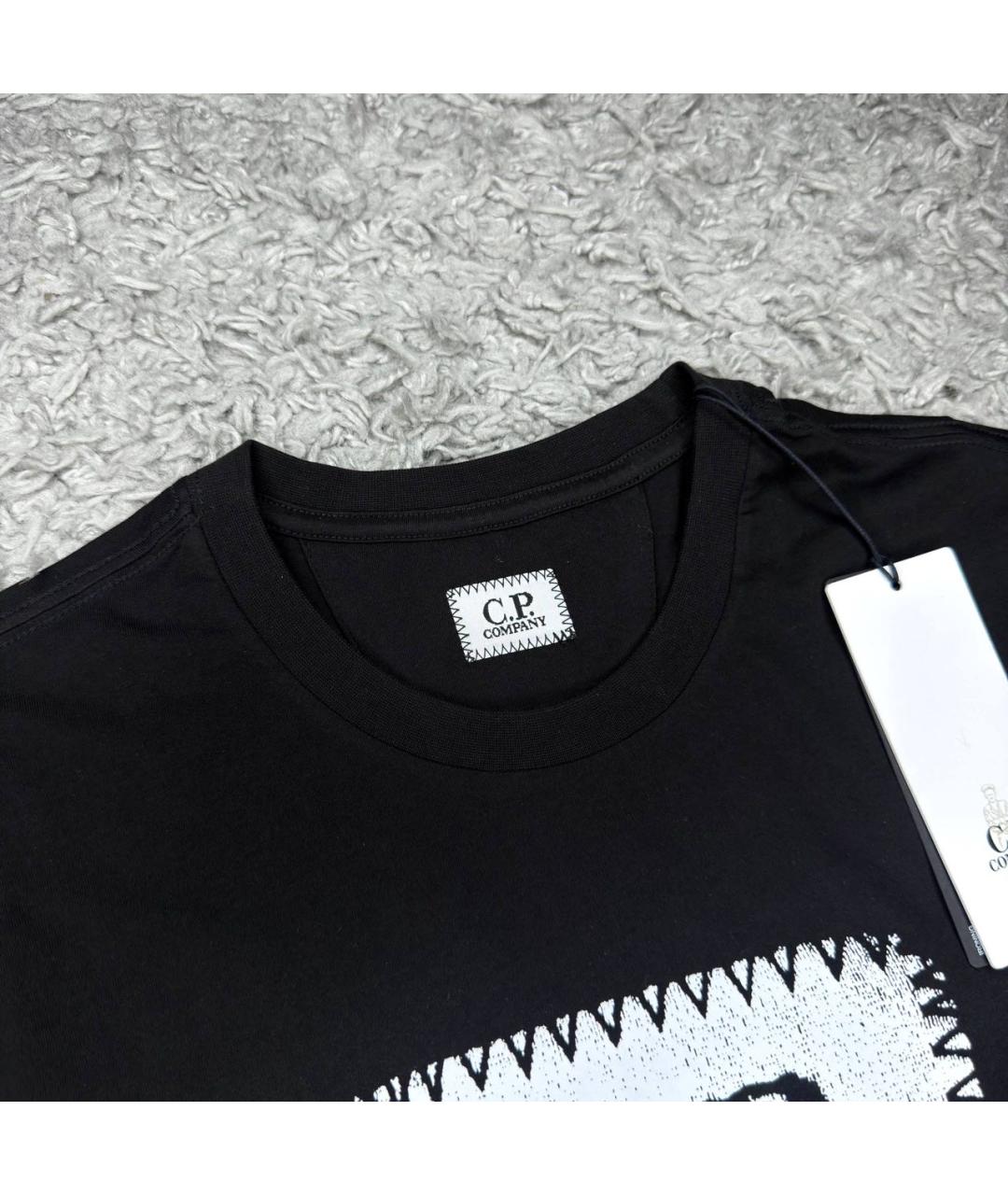 CP COMPANY Черная хлопковая футболка, фото 3