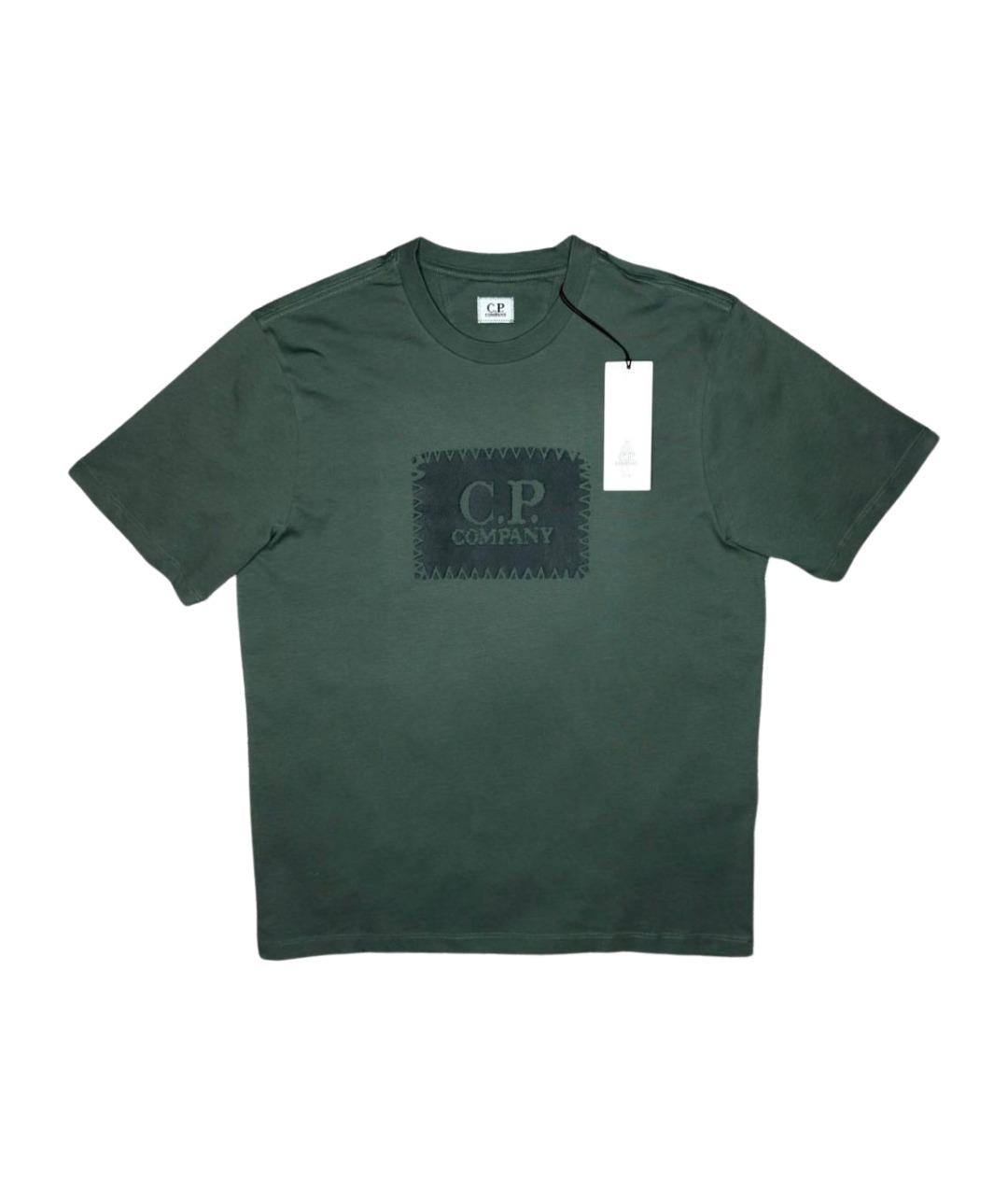 CP COMPANY Зеленая хлопковая футболка, фото 1