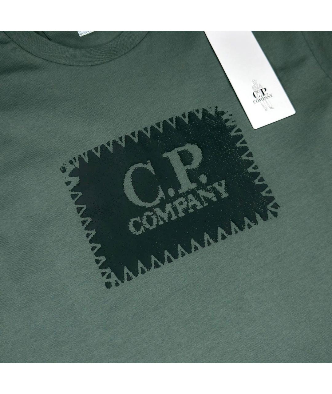 CP COMPANY Зеленая хлопковая футболка, фото 2