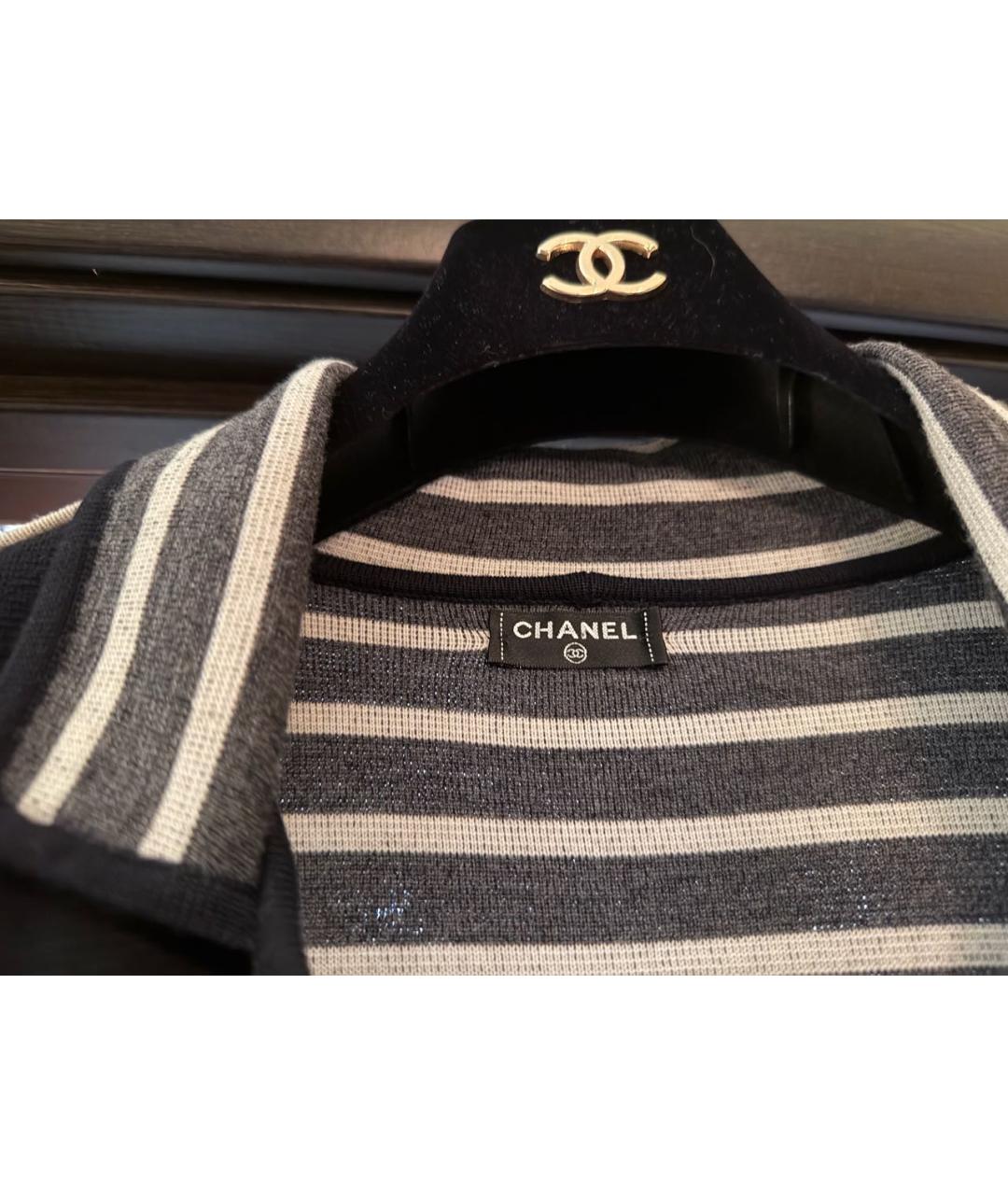 CHANEL Черное шерстяное пальто, фото 4