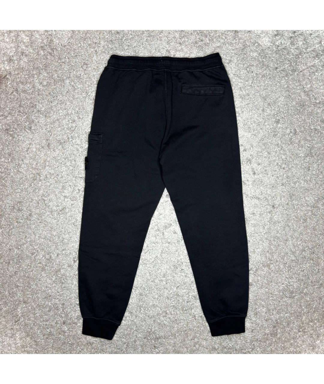 STONE ISLAND Черные хлопковые повседневные брюки, фото 4
