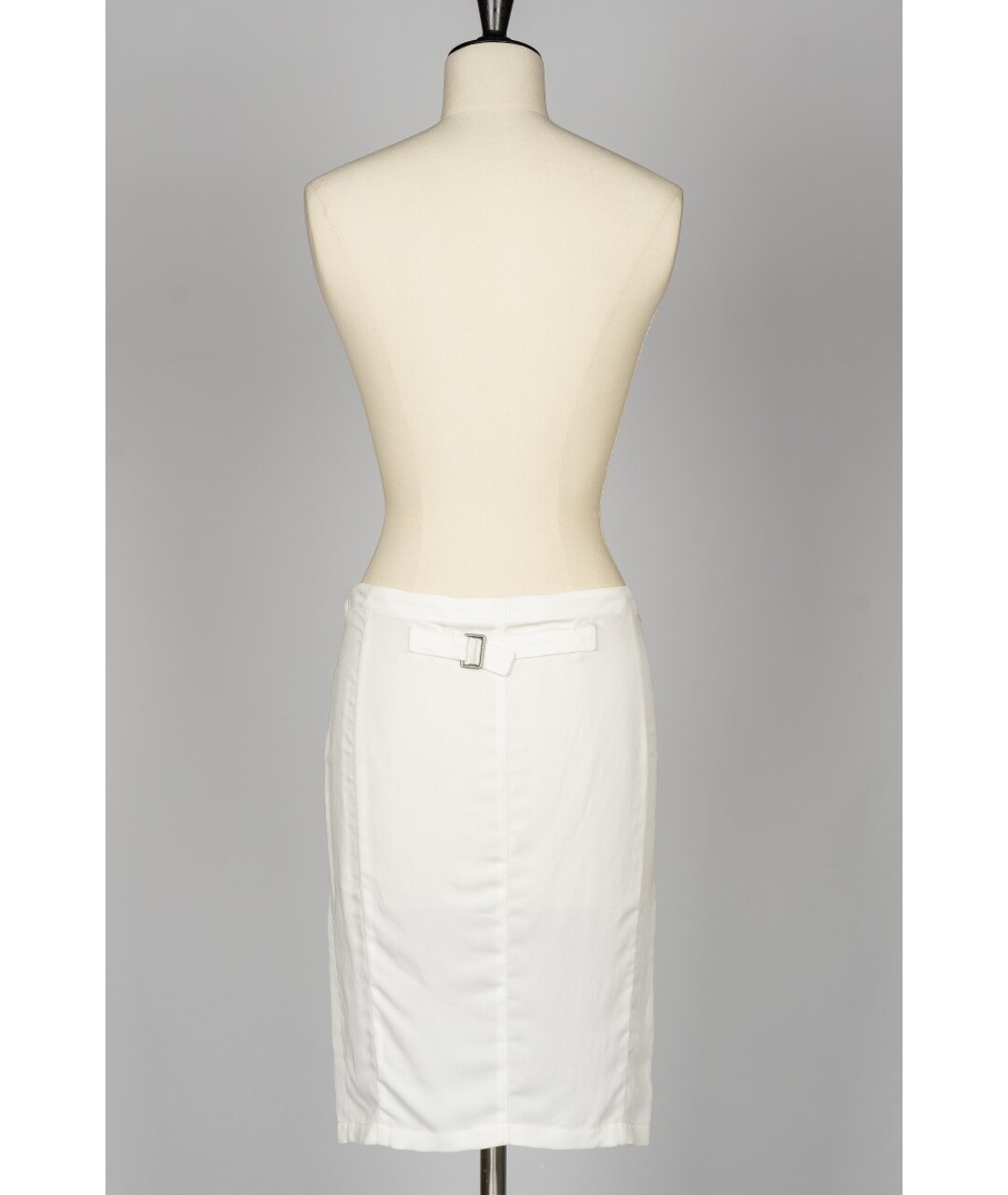 ANN DEMEULEMEESTER Белая вискозная юбка мини, фото 2