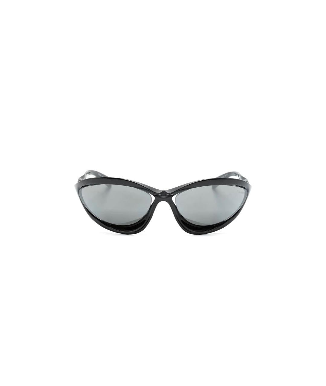 PRADA Черные пластиковые солнцезащитные очки, фото 4
