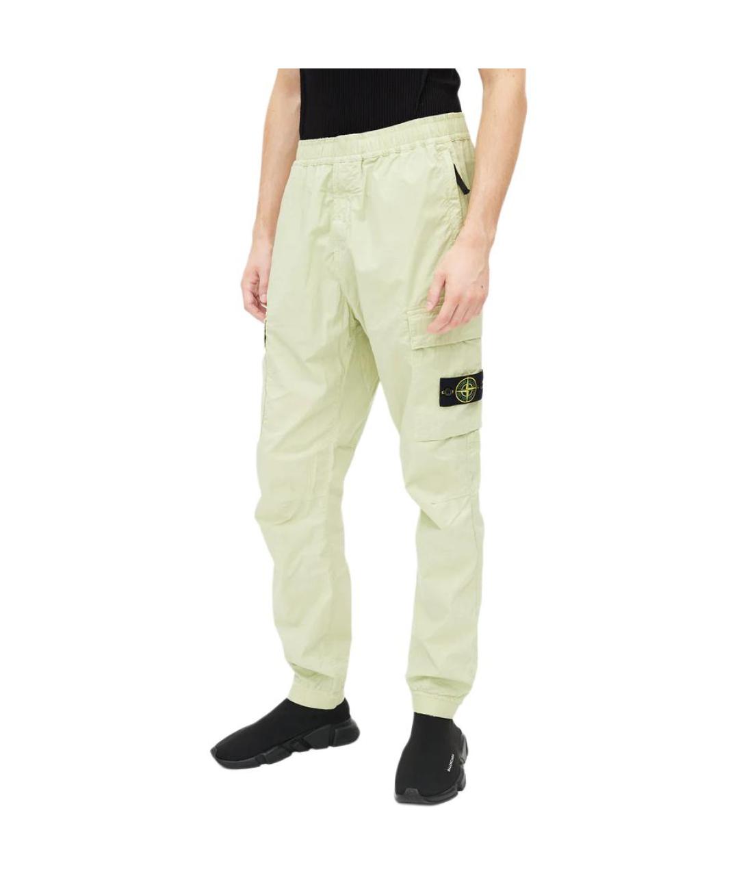 STONE ISLAND Зеленые повседневные брюки, фото 4