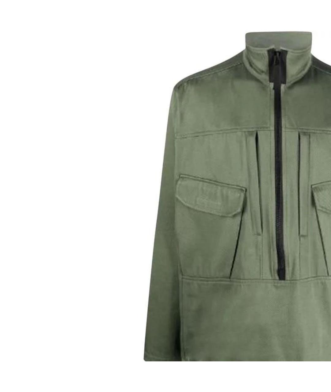 STONE ISLAND Зеленая хлопко-эластановая куртка, фото 2