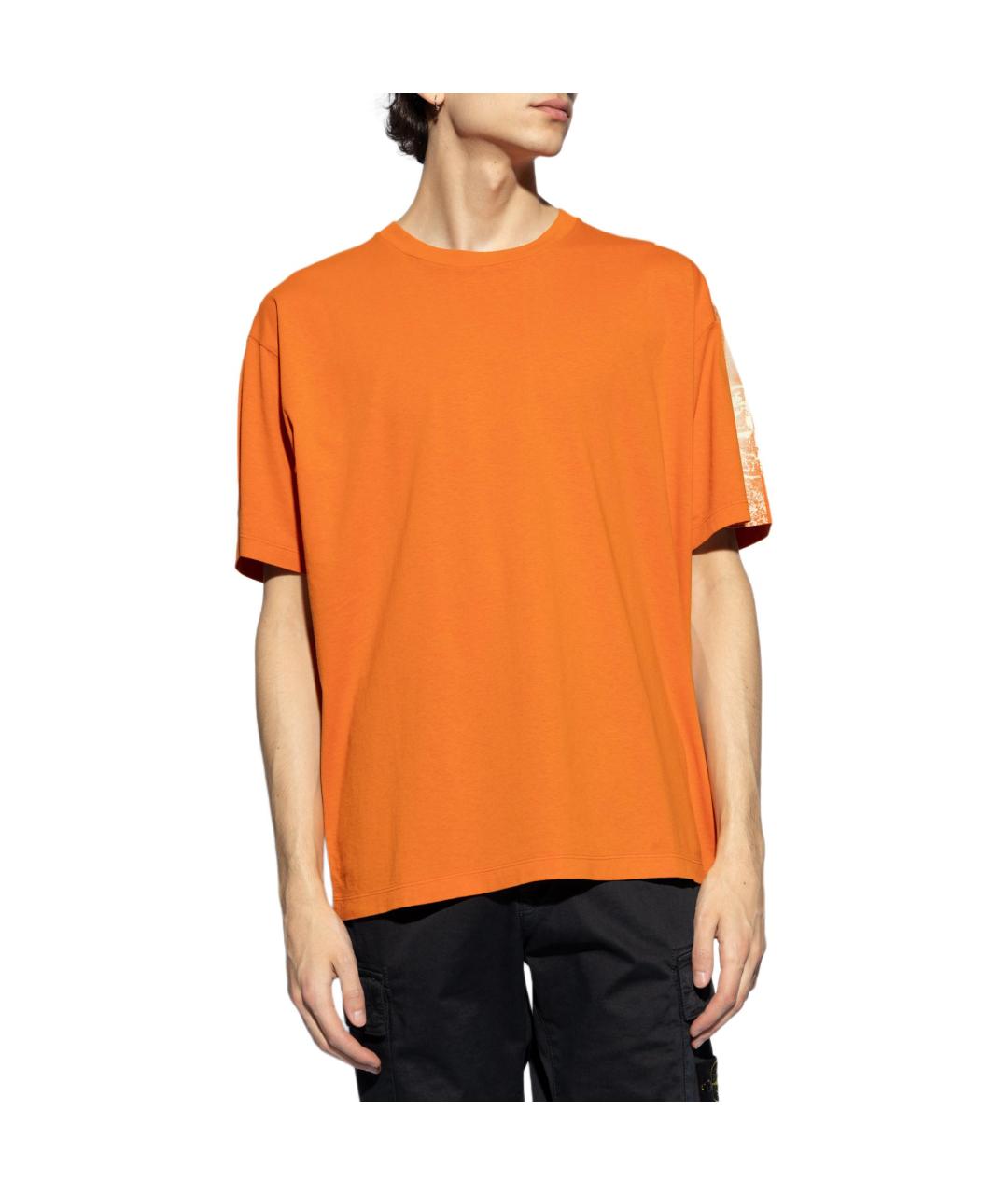 STONE ISLAND Оранжевая футболка, фото 2