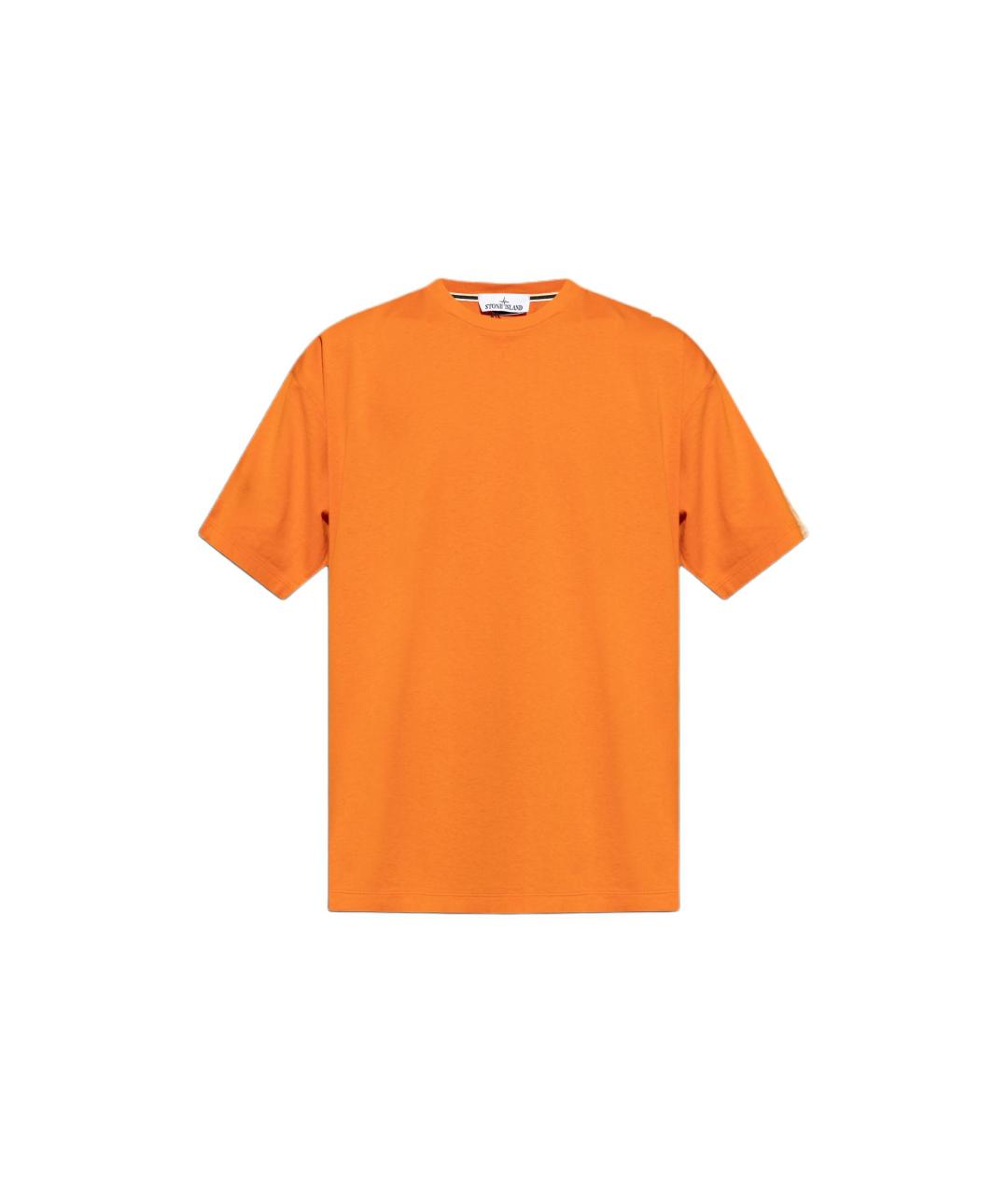 STONE ISLAND Оранжевая футболка, фото 1