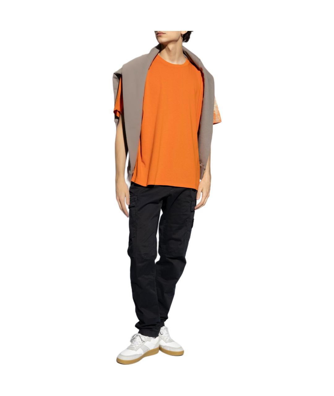 STONE ISLAND Оранжевая футболка, фото 4