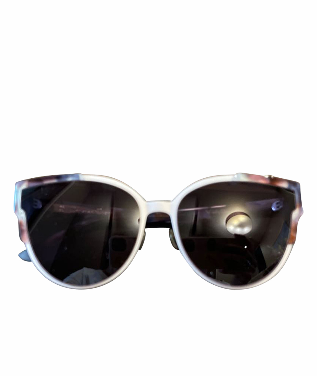CHRISTIAN DIOR PRE-OWNED Белые солнцезащитные очки, фото 1