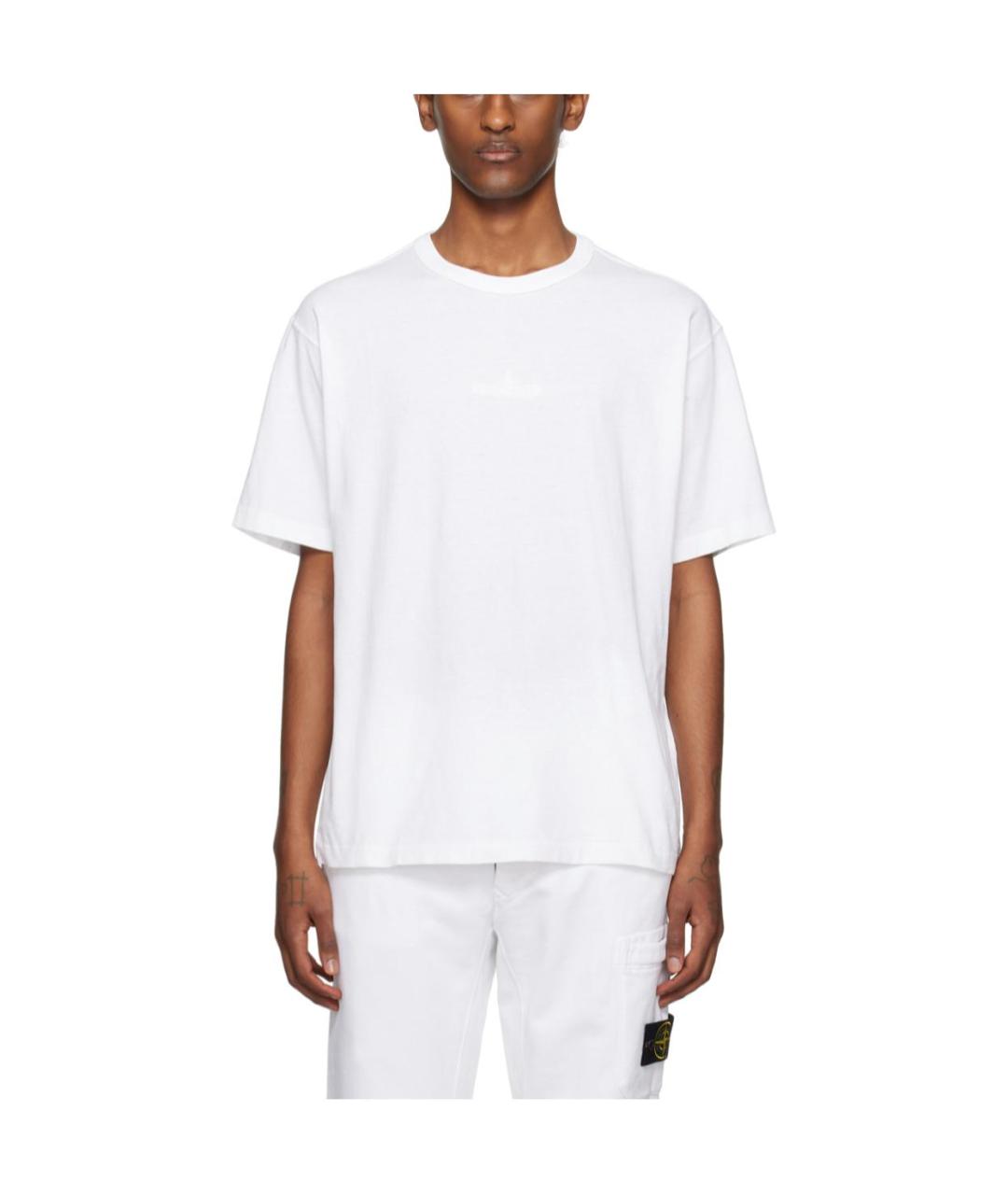 STONE ISLAND Белая футболка, фото 3