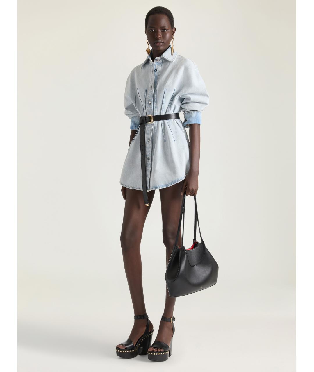 GIVENCHY Синее хлопковое повседневное платье, фото 2