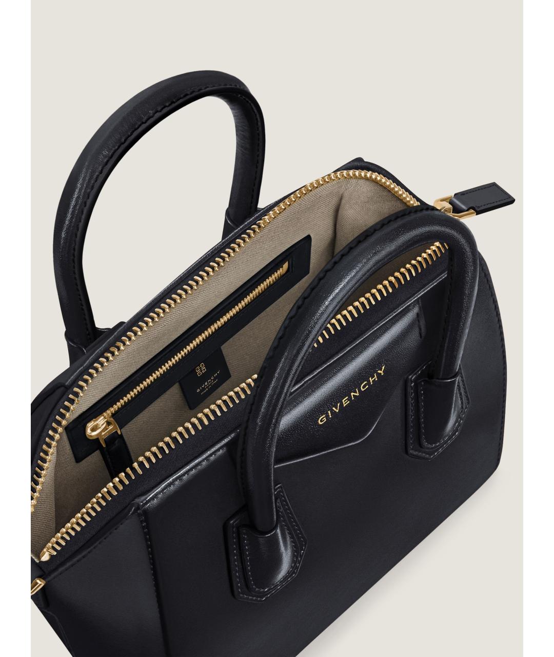 GIVENCHY Черная кожаная сумка тоут, фото 4