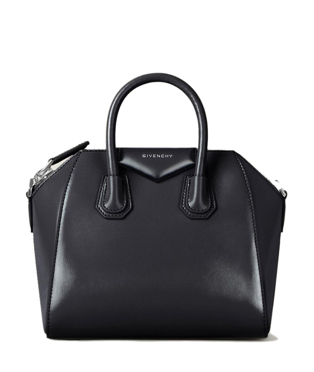 GIVENCHY Черная кожаная сумка тоут, фото 1