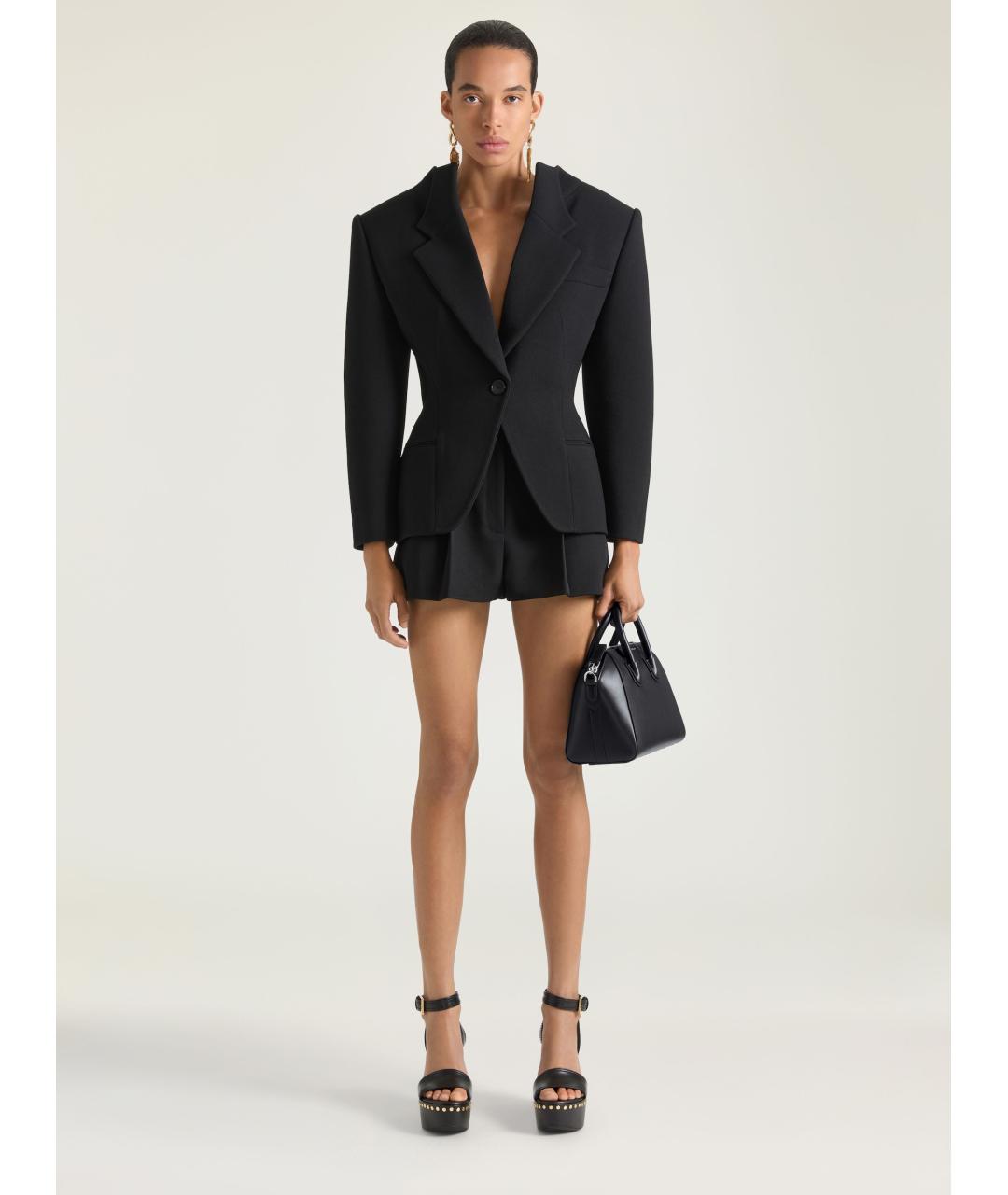 GIVENCHY Черная кожаная сумка тоут, фото 2