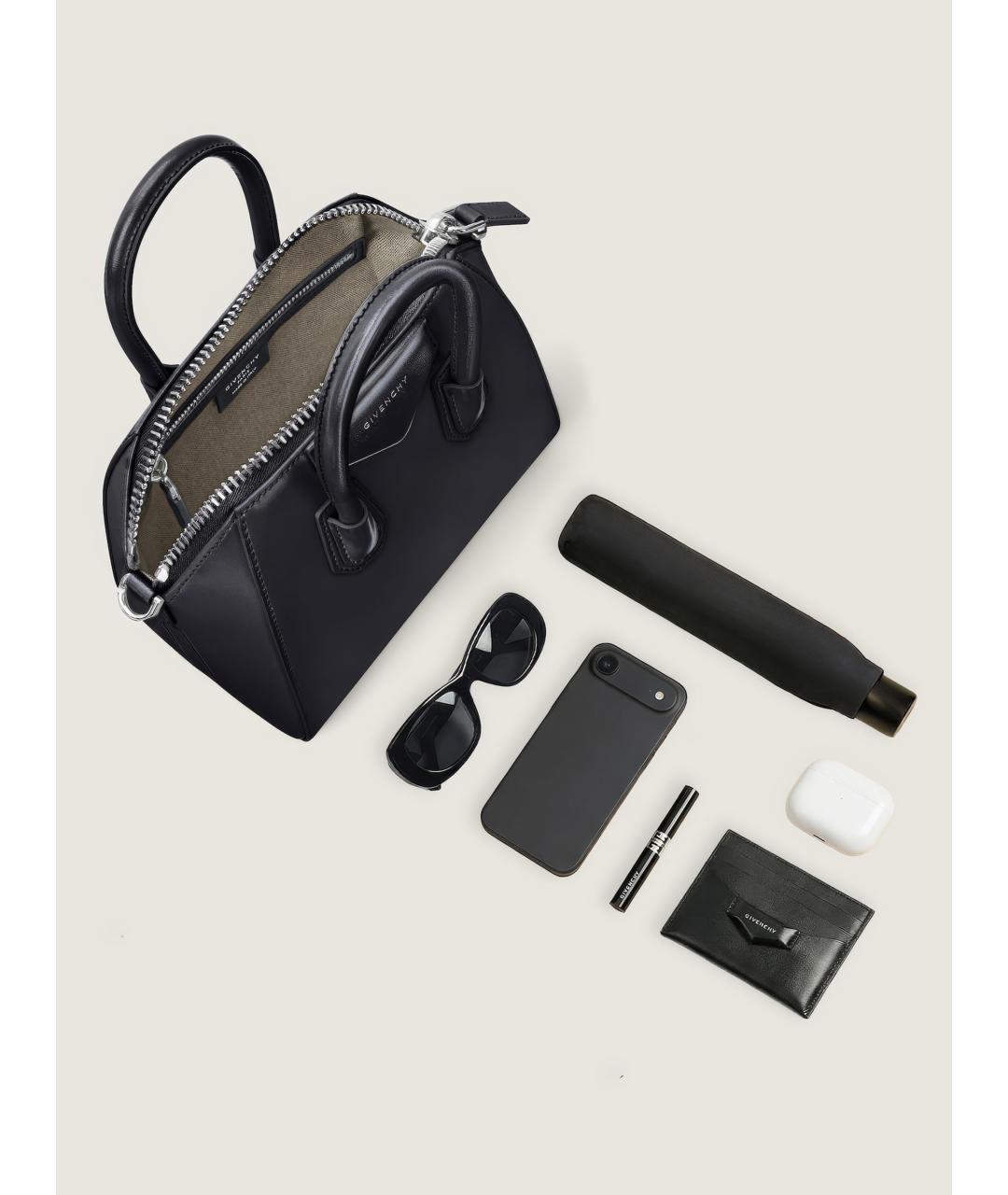 GIVENCHY Черная кожаная сумка тоут, фото 6