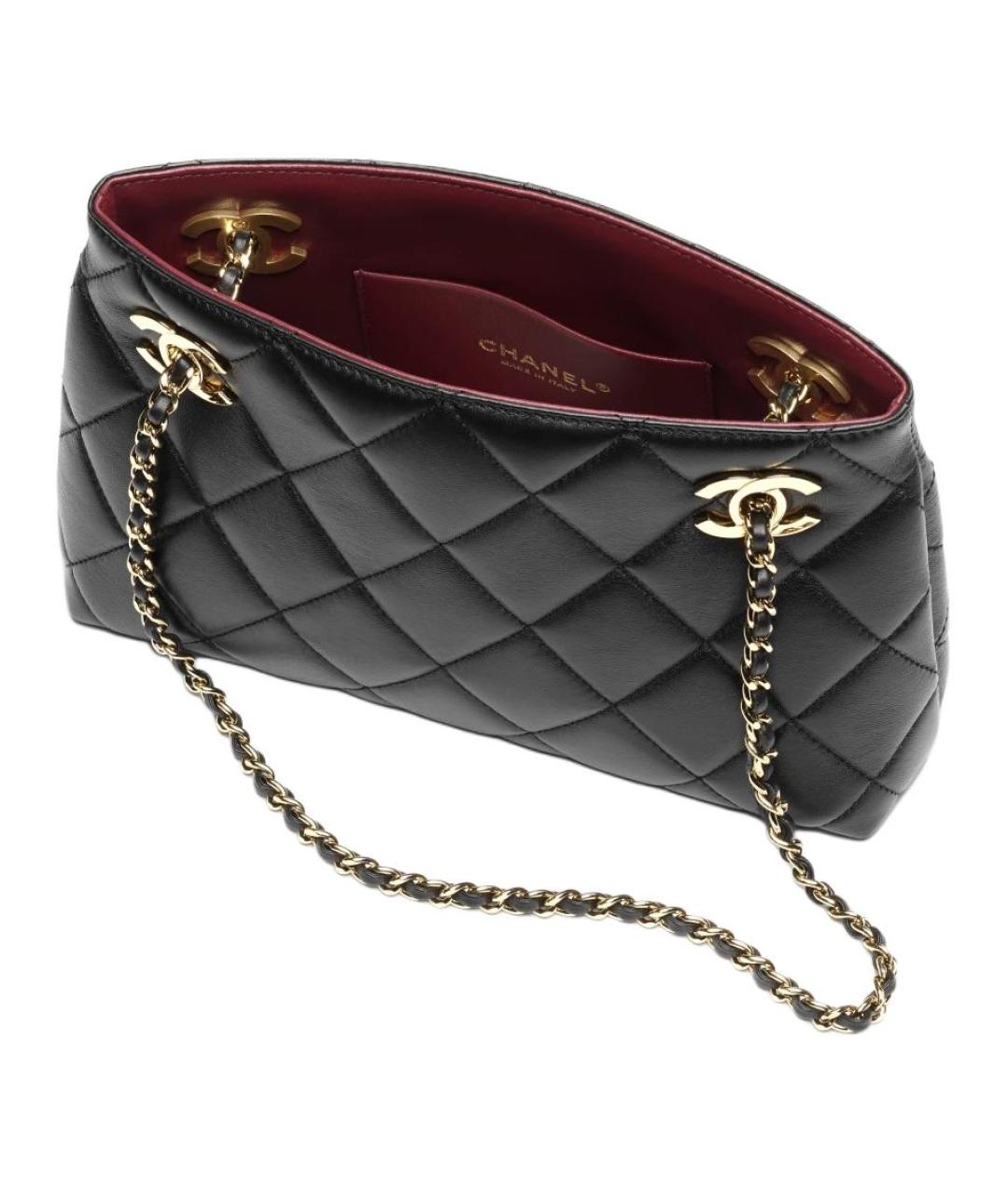 CHANEL Черная кожаная сумка через плечо, фото 4