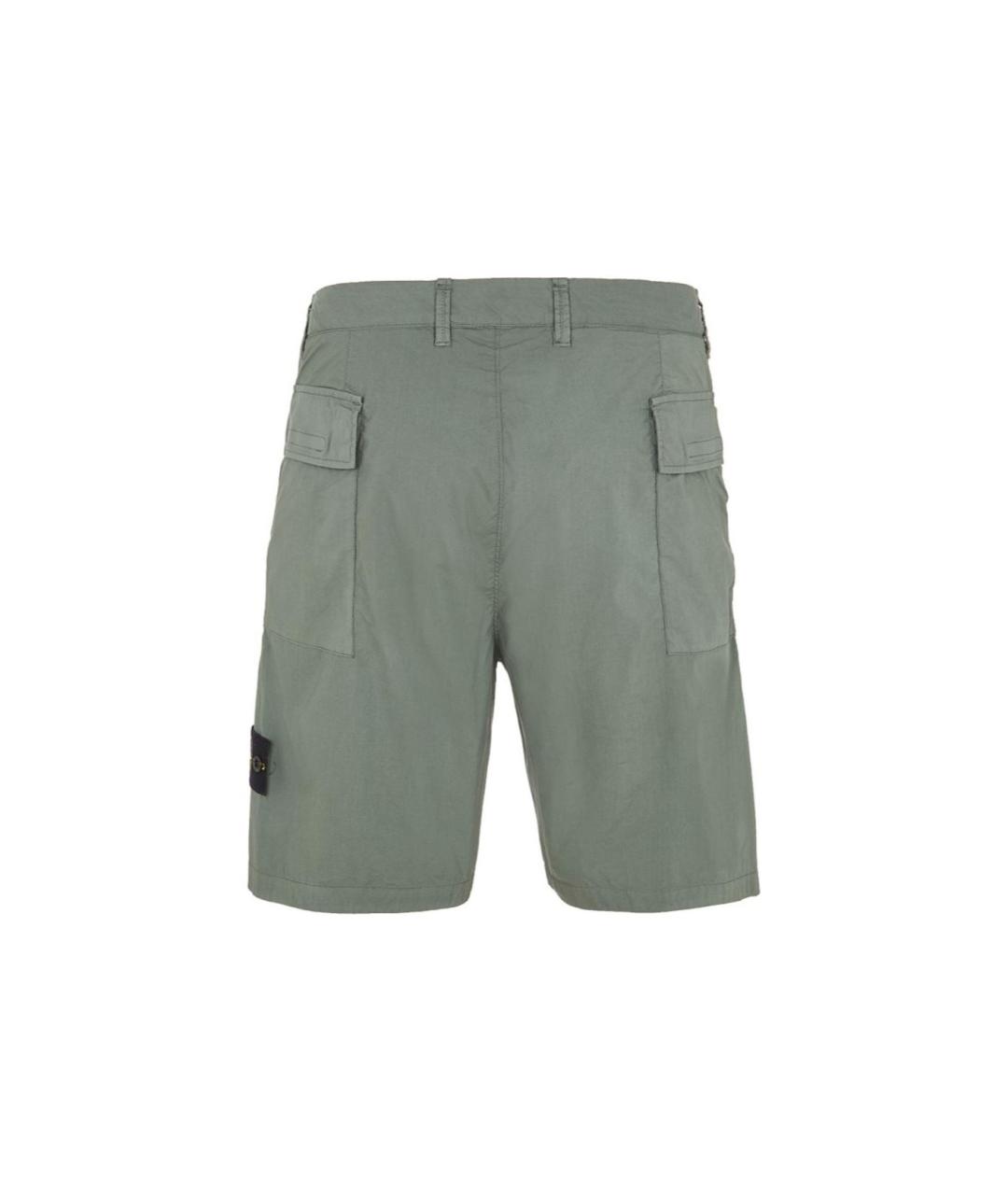 STONE ISLAND Зеленые шорты, фото 2