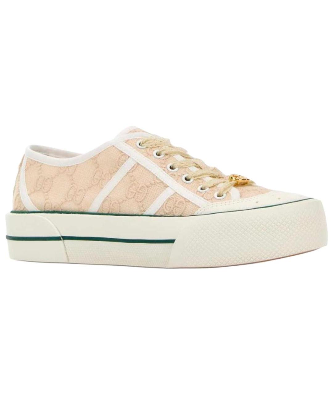 GUCCI Бежевые кеды, фото 3
