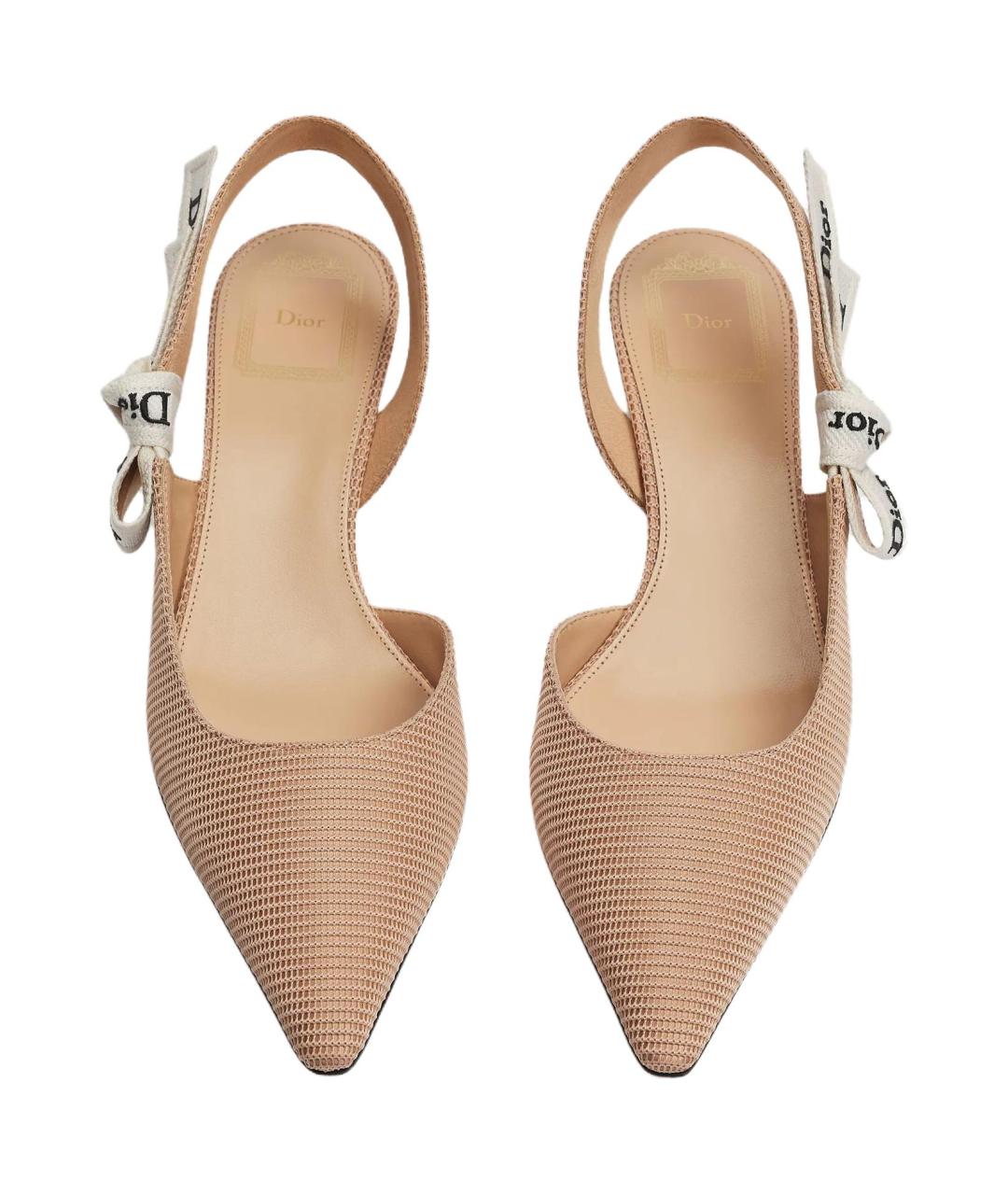 CHRISTIAN DIOR Розовые текстильные туфли, фото 4