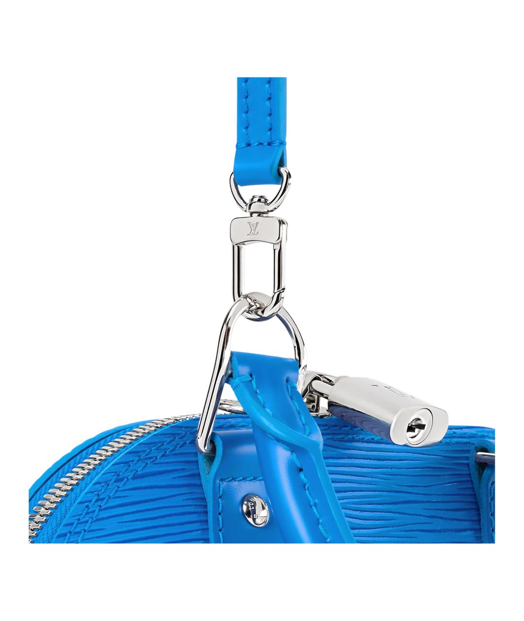 LOUIS VUITTON Синяя кожаная сумка с короткими ручками, фото 5