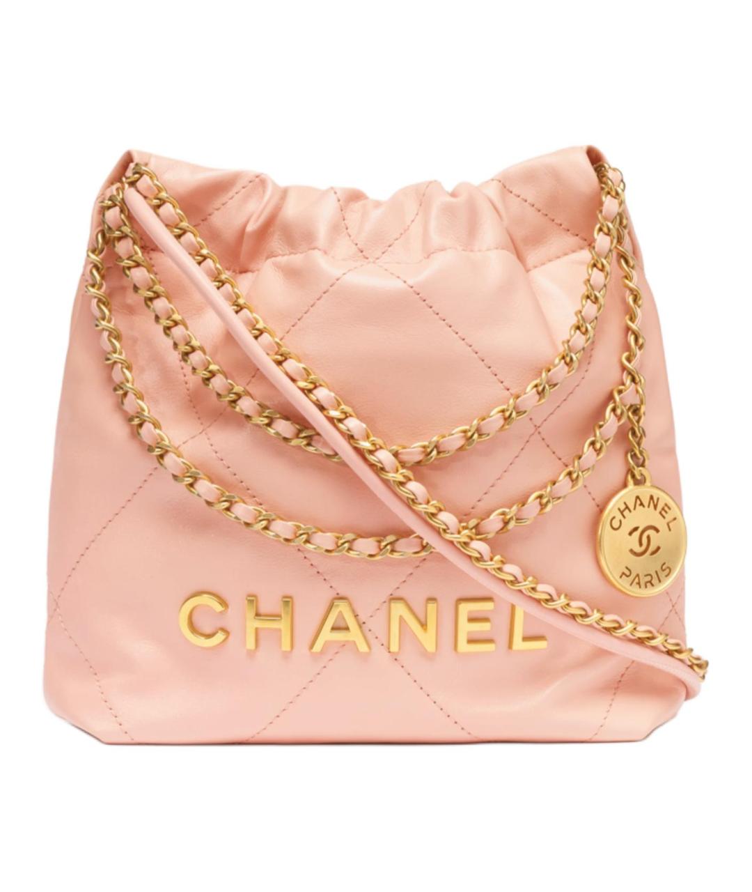 CHANEL Розовая кожаная сумка через плечо, фото 4