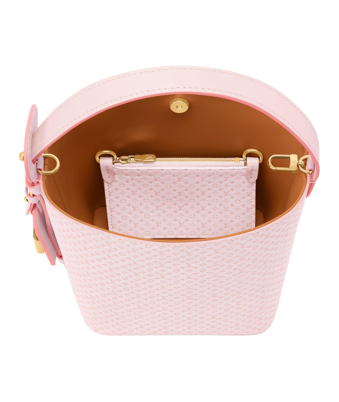 LOUIS VUITTON Розовая кожаная сумка тоут, фото 4