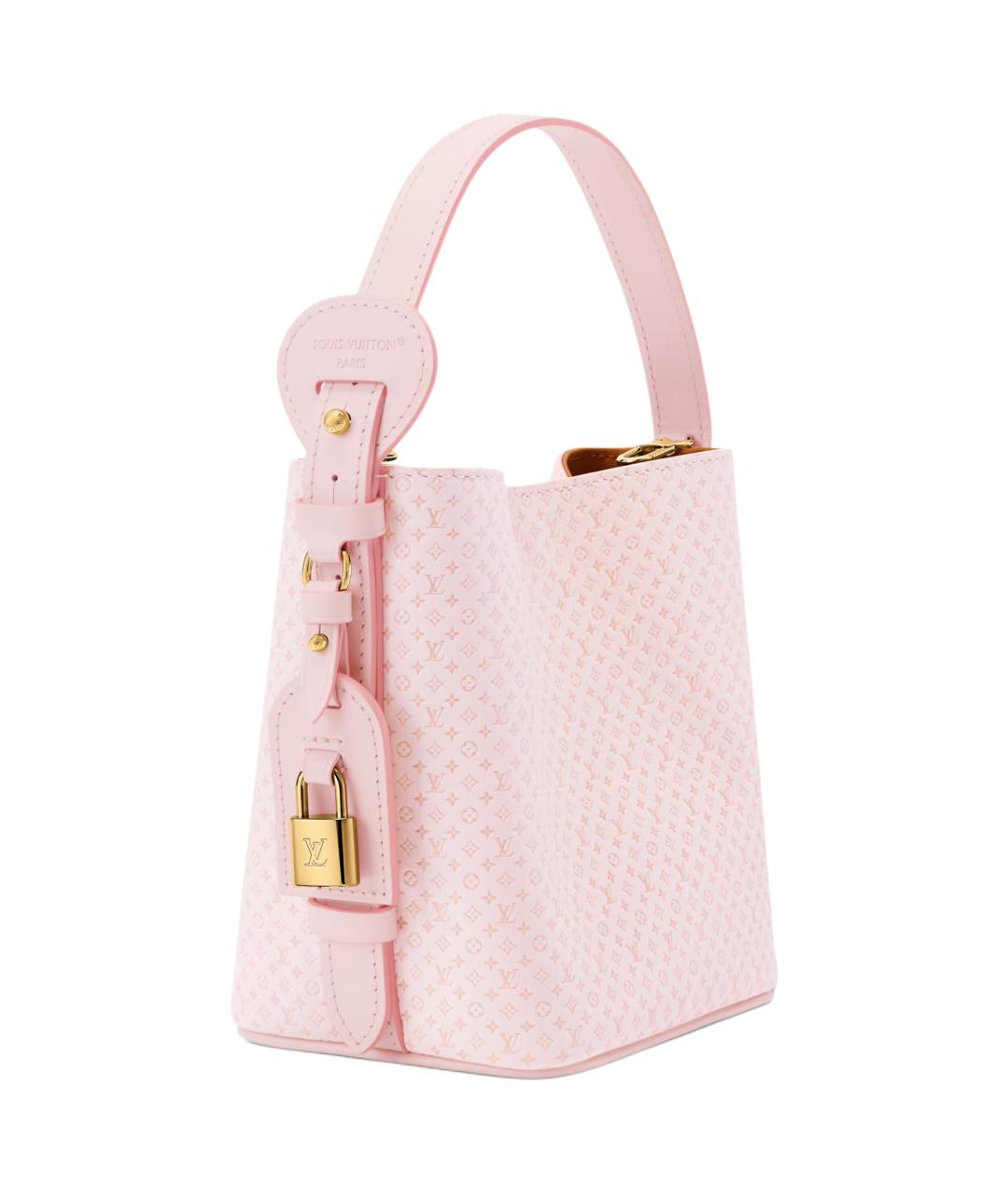 LOUIS VUITTON Розовая кожаная сумка тоут, фото 2