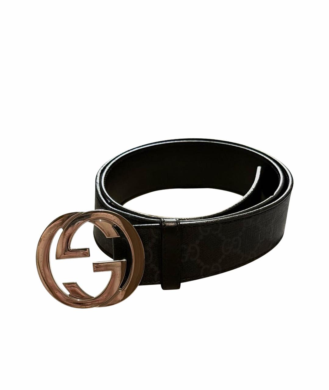 GUCCI Черный кожаный ремень, фото 1