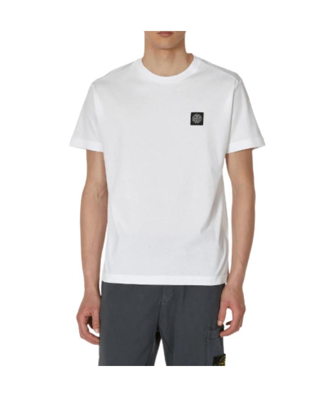 STONE ISLAND Белая футболка, фото 2