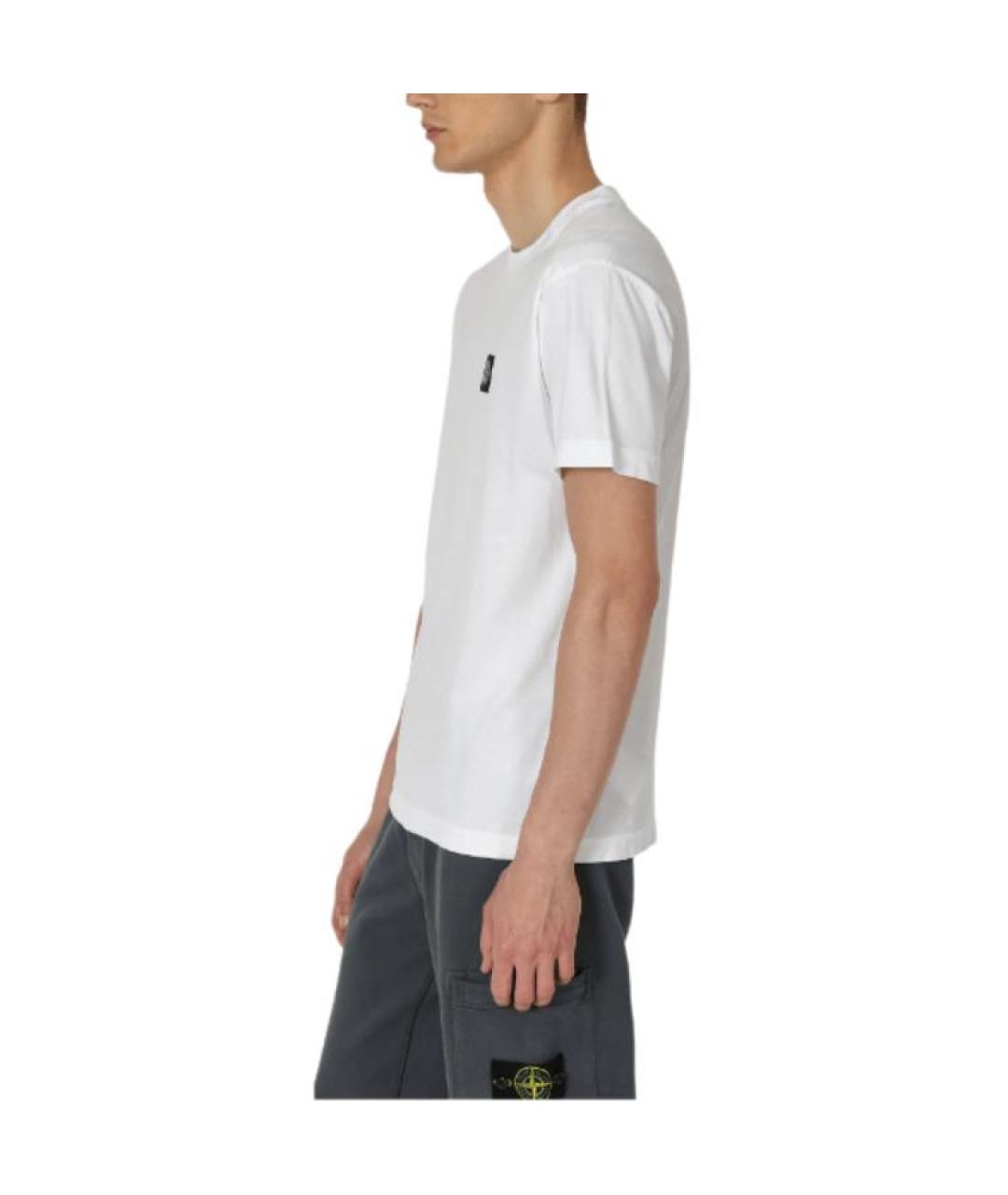 STONE ISLAND Белая футболка, фото 3