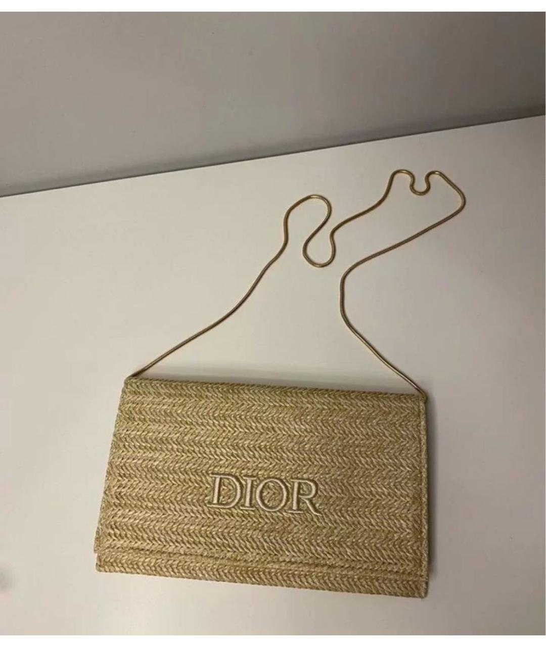 DIOR BEAUTY Бежевая плетеная косметичка, фото 5