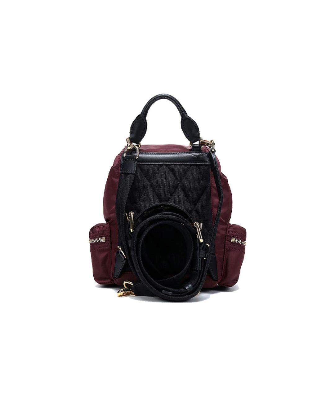 BURBERRY Бордовый тканевый рюкзак, фото 4