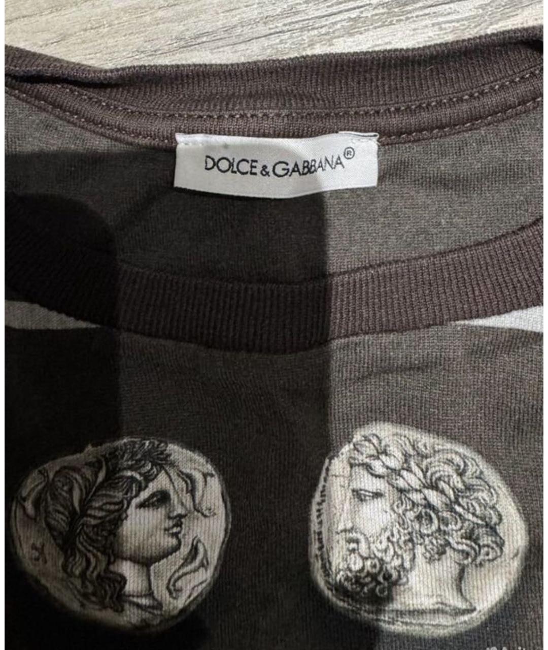 DOLCE&GABBANA Черная хлопковая детская футболка, фото 3