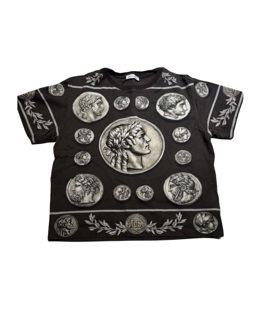 DOLCE&GABBANA Черная хлопковая детская футболка, фото 1