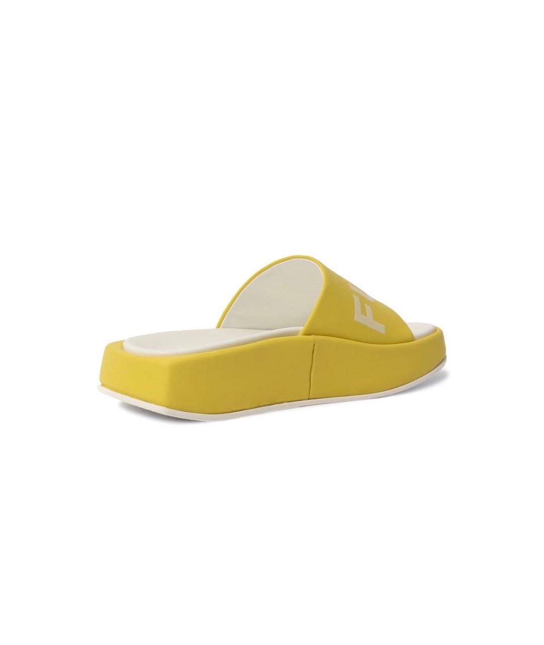 FURLA Желтые шлепанцы, фото 4