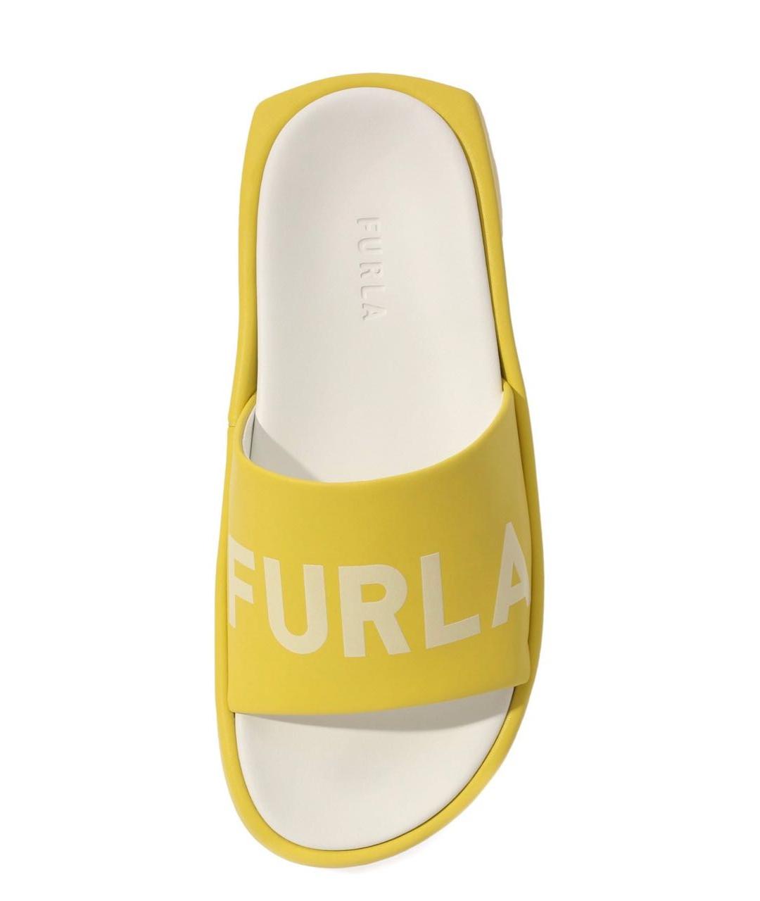 FURLA Желтые шлепанцы, фото 3