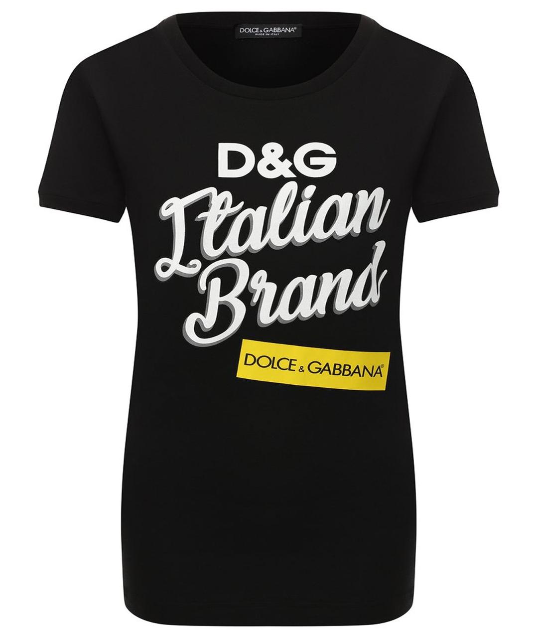 DOLCE&GABBANA Черная хлопковая футболка, фото 1