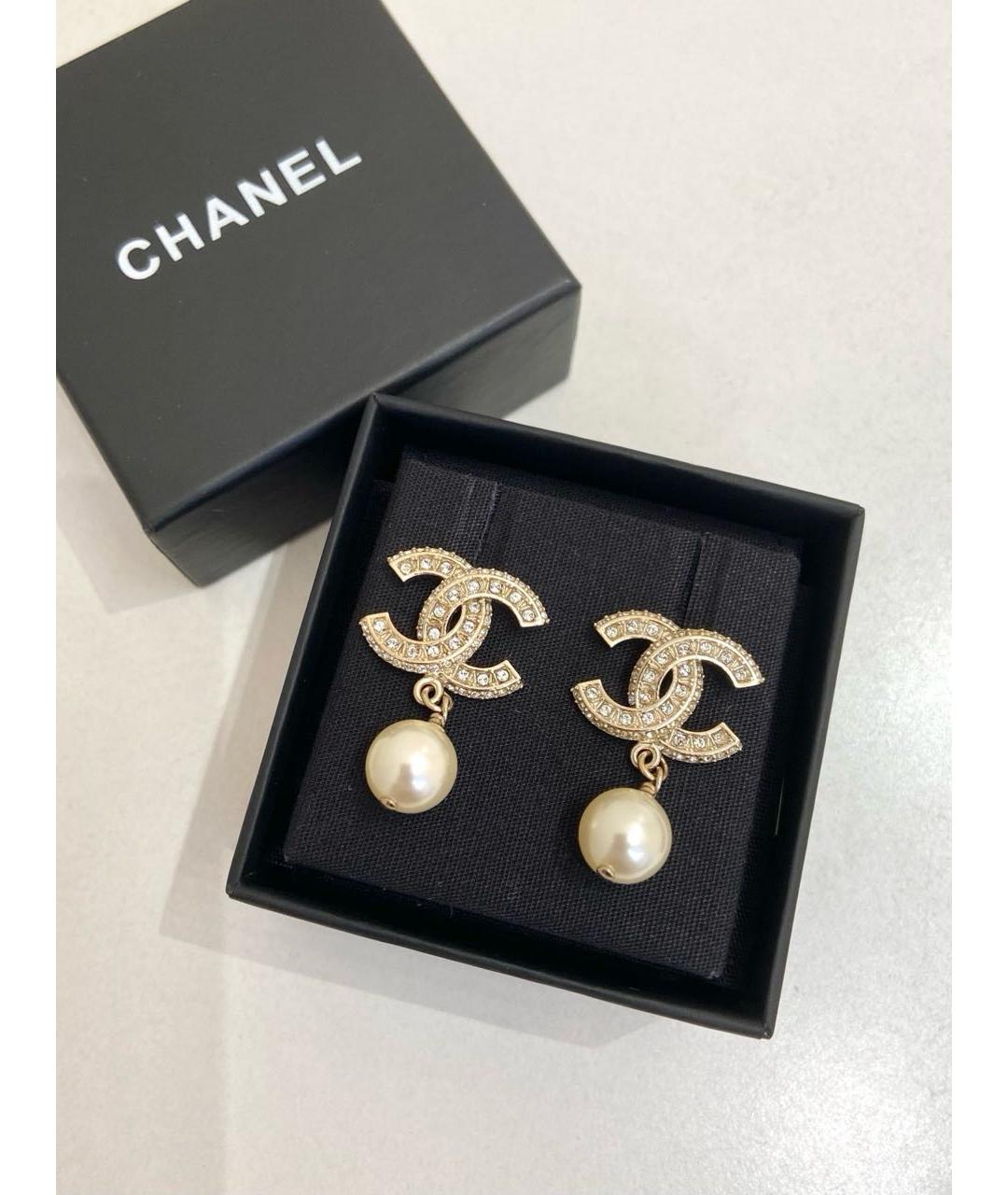 CHANEL Золотые серьги, фото 2
